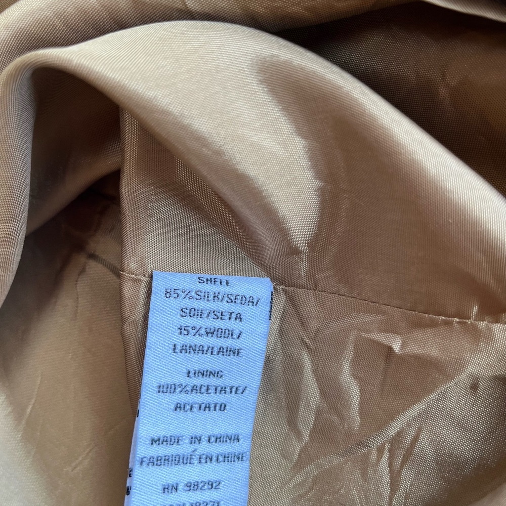 Tibi Silk and Wool Black and Beige Printed Shift Dress with T-back - Size 4 - Picture 5 of 7